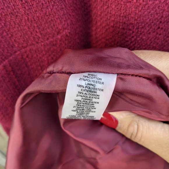 Karl Lagerfeld Burgundy Short Sleeve Dress - Picture 4 of 8